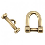 DQ metaal kapitel slot 21x16mm Antiek brons